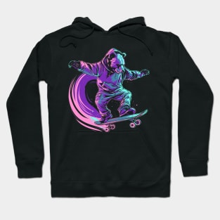 Bear playing skateboard Hoodie